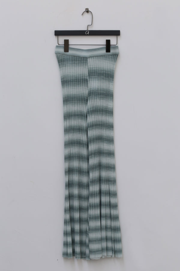 SWAYING/KNIT Striped Flared Pants SW-SW211XZ15-HUILAN Grey Blue PS18